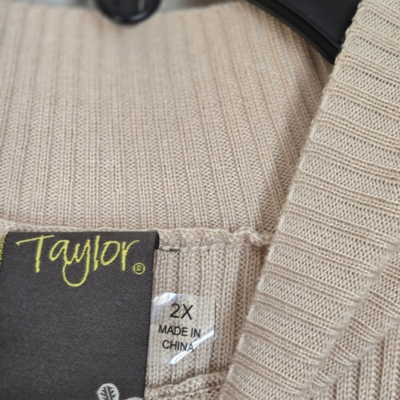 NWT Plus size Taylor Ribbed Colorblock Midi Turtleneck Dress 2X - Picture 4 of 4